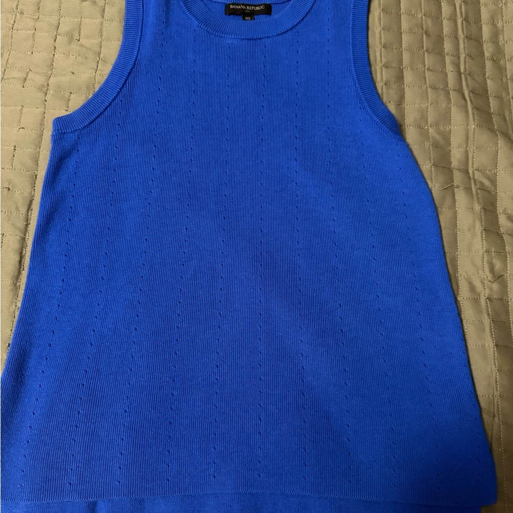 Banana Republic Royal Blue Knit Scoop Neck Tank